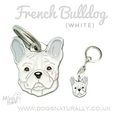 French Bulldog Keyring (White)